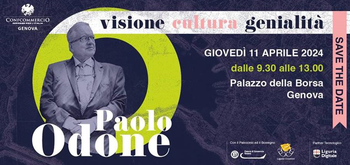 Giovedì 11 aprile a Palazzo della Borsa "Paolo Odone- visione cultura genialità"
