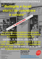 18 febbraio Premiazione concorso fotografico: “Botteghe e locali storici da conoscere e salvare”